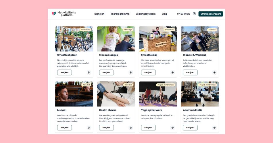 een vitaliteitsplatform voorbeeld